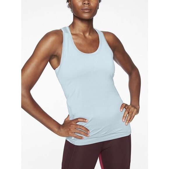 ATHLETA Women’s Light Blue Sleeveless Limitless Keyhole Tank Top Size Small Styl - Picture 1 of 7